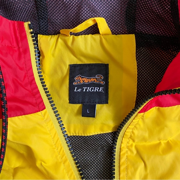 Le TIGRE ½ zip pullover windbreaker jacket Large Retro - Picture 6 of 9